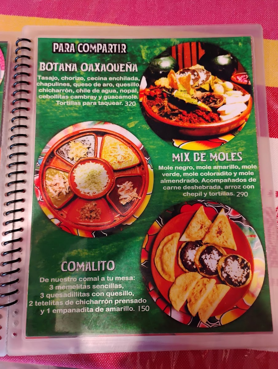 Restaurante Corazón Oaxaqueño Menu - Image 1